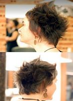 cieniowane fryzury krótkie - uczesanie damskie z włosów krótkich cieniowanych zdjęcie numer 194B